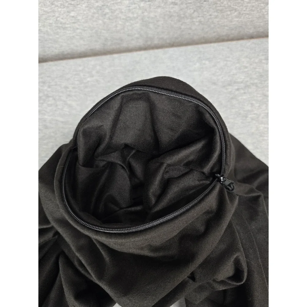 Beyond Yoga Black With Hidden Zippered Pocket Infinity Scarf - One Size Soft